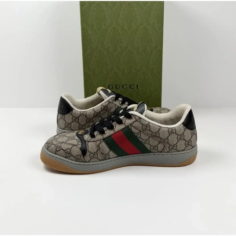 Size 8.5US - Gucci Screener Beige Monogram NEW/RETAIL $1.1K!